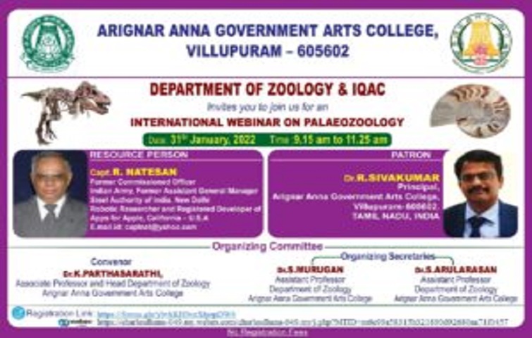 International Webinar on Palaeo Zoology